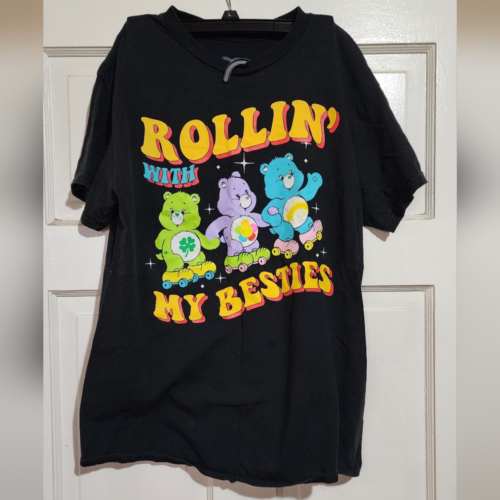Care Bears Graphic Tee - Black with Colorful Bears